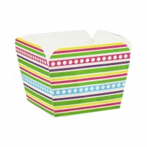100 Pcs Heat-resistant Cupcake Paper Baking Cup Square Muffin Cup, Rainbow