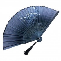 Chinese/Japanese Silk Handheld Fan Folding Fan Aya Silk Handheld Folding Fan