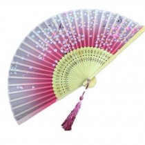Handheld Folding Fan Folding Fan Aya Silk Handheld Fan Chinese/Japanese Silk