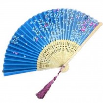 Aya Silk Folding Fan Handheld Folding Fan Chinese/Japanese Silk Handheld Fan