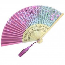 Silk Handheld Folding Fan Handheld Fan Folding Fan Chinese/Japanese Aya Silk
