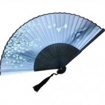Handheld Folding Fan Handheld Fan Aya Silk Chinese/Japanese Silk Folding Fan