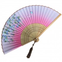 Chinese/Japanese Silk Handheld Folding Fan Aya Silk Handheld Fan Folding Fan