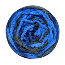 Set of 3 Knitted Cotton Yarns Hand-woven Scarf Mixed Color Soft Yarns, Blue