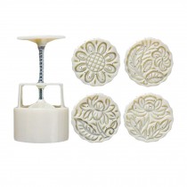 Moon Cake Mold 4 Cookie Stamps Flower Pattern Cookie Mold Pie Mold 125G