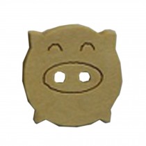 Set of 30 Creative Lovely Cartoon Pig Pattern Wooden Buttons Fashion Snaps