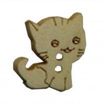 Set of 30 Creative Lovely Lively Cat Pattern Wooden Buttons Fashion Snaps