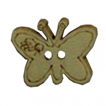 Set of 30 Creative Lovely Butterfly Pattern Wooden Buttons Fashion Snaps