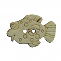 Set of 30 Creative Lovely Goldfish Pattern Wooden Buttons Fashion Snaps