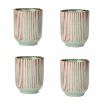 Set of 4 Ceramic Tea Cups Japanese Style Creative Teacups Small Teacups Gift [A]