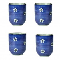Set of 4 Ceramic Tea Cups Japanese Style Creative Teacups Small Teacups Gift [J]