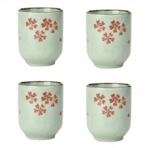 Set of 4 Ceramic Tea Cups Japanese Style Creative Teacups Small Teacups Gift [N]