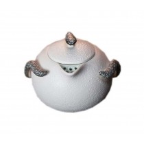 Chinese Featured Snow-shape Creamic Glaze Teapot Mini Kung-fu Tea Kettle