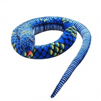 Snake Model Blue Plush Toy Simulation Animal Cushion Pillow Birthday Gifts