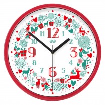 Merry Christmas Wall Clock Silent Non-Ticking Battery Wall Clock Home Decor 12"