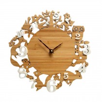 Cute Animal Living Room Decor Modern Wall Clocks Wood Wall Clocks 12"