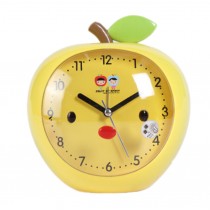 Cute Apple-Shaped Alarm Clock For Kids With Night-Light Yellow