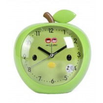 Cute Apple-Shaped Alarm Clock For Kids With Night-Light Green