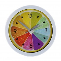Creative Plastic Lemon-Shaped Alarm Clock With Night-Light Multicolor