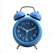 Creative Small Night-light Alarm Clock with Loud Alarm(Rotundity,Blue)