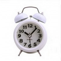 Creative Small Night-light Alarm Clock with Loud Alarm(Rotundity,White)