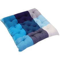 Fashion Stripe Pattern Soft Cotton Blue Plaid Mat Cushion