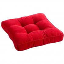 Pure Color Office Chair Cushion Stool Chair Seat Cushion, Red