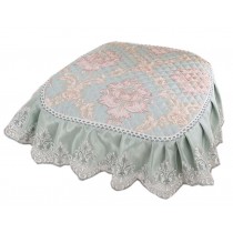 European Style Lace Chair Pads Anti-slip Soft Dining Cair Cushion, Light Green