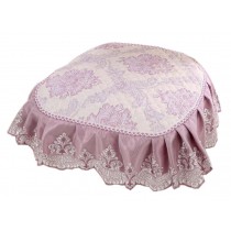 European Style Lace Chair Pads Anti-slip Soft Dining Cair Cushion, Pink