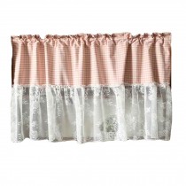Pink/Lace - Short Kitchen Curtain Half Window Curtain Cafe Curtain Tier Curtain