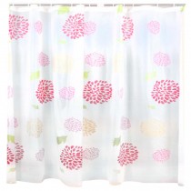 Colorful Bathroom Shower Thick Waterproof Flower Curtain(Multicolor)