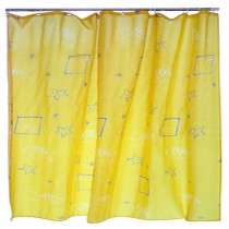 Bathroom Shower Yellow Starfish Thick Waterproof Curtain(Multicolor)