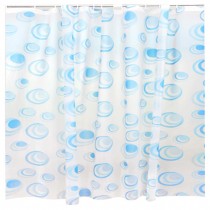 Fresh Blue Bubble Bathroom Shower Thick Waterproof Curtain(Multicolor)
