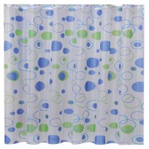Bathroom Circles Shower Thick Waterproof Curtain(Multicolor)