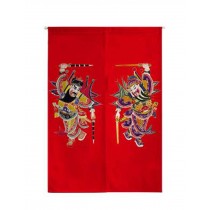 Chinese God of Door Short Half Curtain Living Room/Bedroom Valance, Tradition