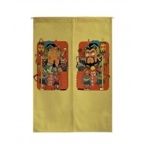 Chinese Style Short Half Curtain Living Room/Bedroom Valance, Yellow