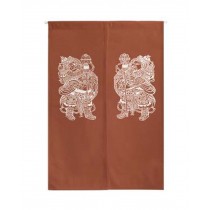 Chinese Style Short Half Curtain Living Room/Bedroom Valance, Brown