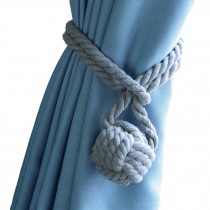 Pair of Cute Curtain Tassel Curtain Tie Back Hand-woven Cotton Rope Tiebacks