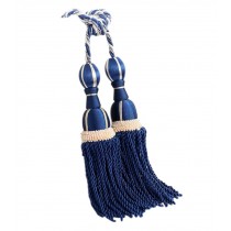 2 Pieces Curtain Tassel Hanging Ball Decorative Buckles/Holders, Blue(69cm)