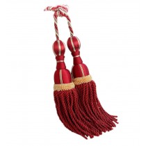 2 Pieces Curtain Tassel Hanging Ball Decorative Buckles/Holders, Red(69cm)