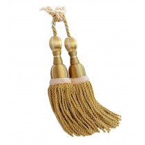 2 Pieces Curtain Tassel Hanging Ball Decorative Buckles/Holders, Yellow(69cm)