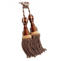 2 Pieces Curtain Tassel Hanging Ball Decorative Buckles/Holders, Coffee(69cm)