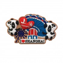 Set of 3 Chinese Characteristics Refrigerator Magnet, Shanghai Happy Valley
