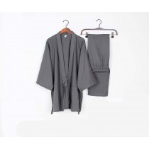 Loose Breathable Cotton Double Gauze Pajamas Suit Tracksuit Men's Kimono