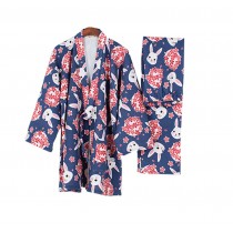 Thicken Kimono Loose Cotton Pajamas Women's Pajamas Suit Autumn & Winter