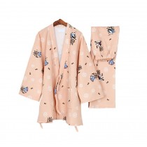 Women's Pajamas Suit Cotton Autumn & Winter Thicken Kimono Loose Pajamas