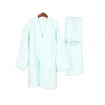 Women 's Kimono Warm Pajamas Thickening Pajamas Home Clothes,Mint Green