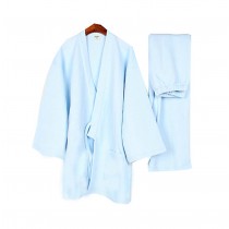 Thickening Pajamas Home Clothes Women 's Kimono Warm Pajamas ,Sky Blue