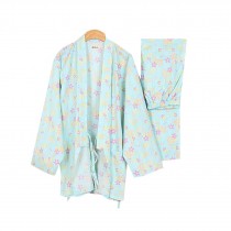 Cotton Thick Pajamas Women Pajamas Suit Fall & Winter Bathrobe Beautiful Floral