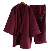 Tracksuit Bathrobe Breathable Cotton Pajamas Suit Men's Kimono Pajamas